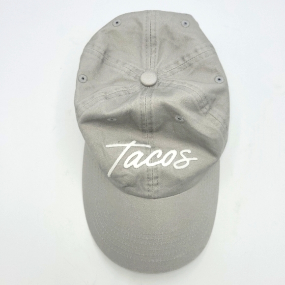 Frankie Jean Tacos Cursive Baseball Cap In Grey - Picture 4 of 10